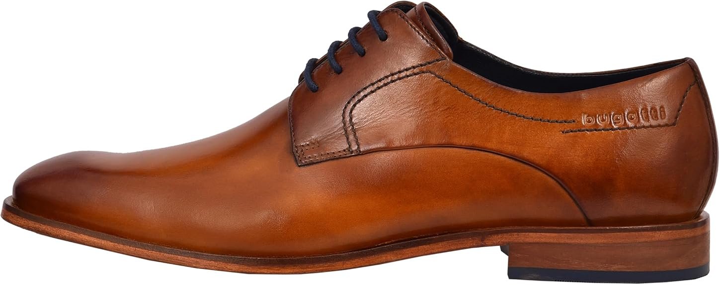 Chaussure Basse Business en Cuir, Derby avec Finition Bicolore et Semelle Intérieure Souple DerbysHomme