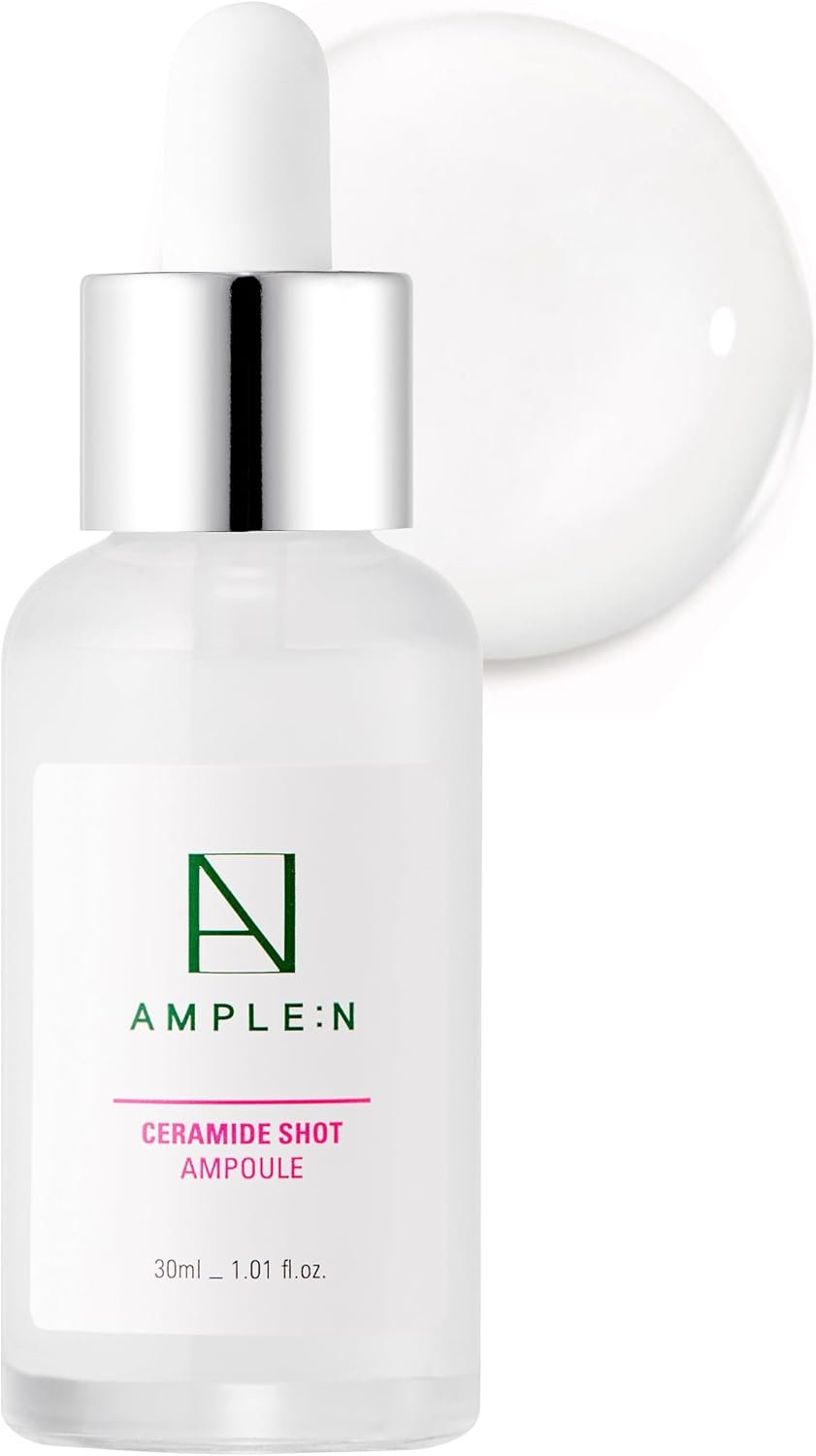 Ampoule Céramide Shot 1.01 fl. oz. (30 ml) - Sérum facial hydratant ultime hautement concentré pour peau sèche et rugueuse, anti-humidité, rides réduites