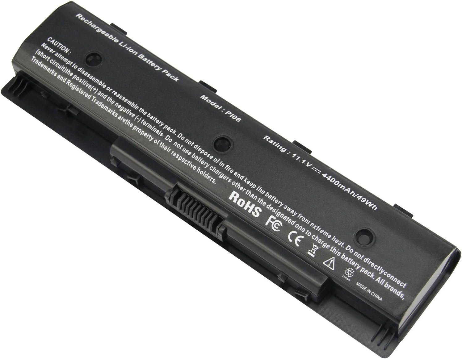 Batterie HP P106 PI06 PI06XL PI09 – 11,1 V / 4400 mAh pour Pavilion 14, 15, 17 et Envy 15, 17 – Compatible 709988-421, 709988-851, 710416-001, 710417-001, TPN-Q120, TPN-Q121