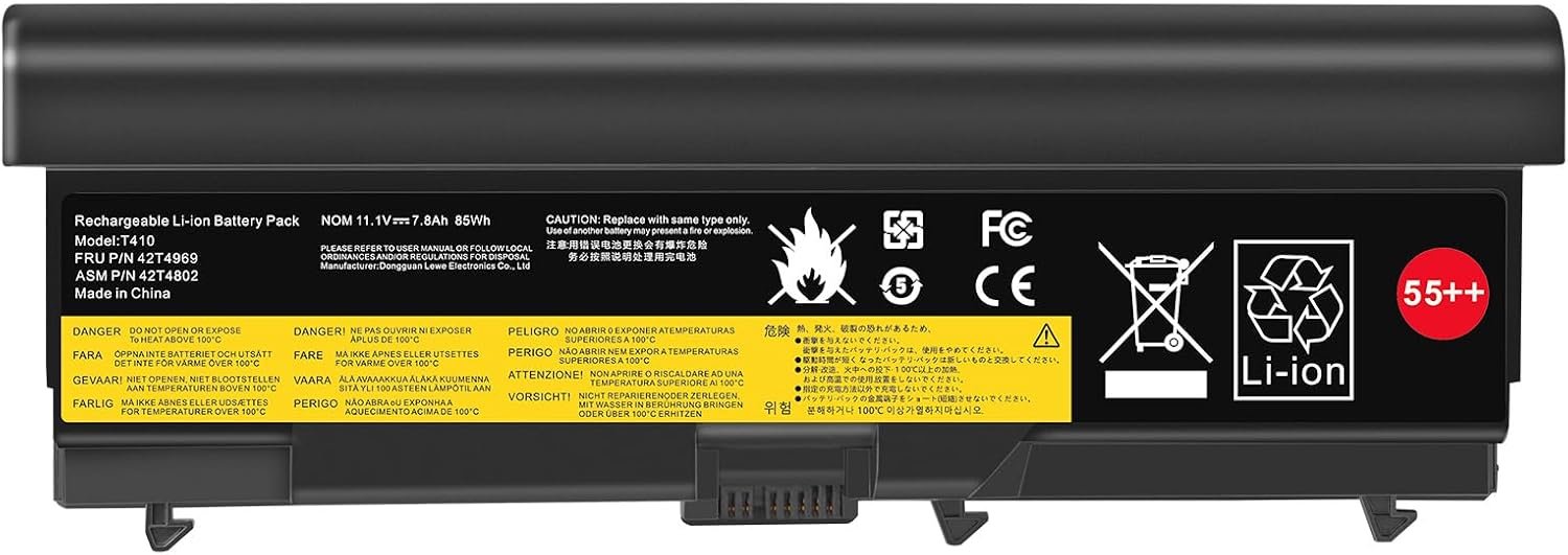 Batterie pour Lenovo ThinkPad L410, L420, L510, L520, T410, T420, T510, T510i, T520, W520, SL410, E40, E50 – Compatible ThinkPad Edge 14" et 15", E420, E425, E520, E525