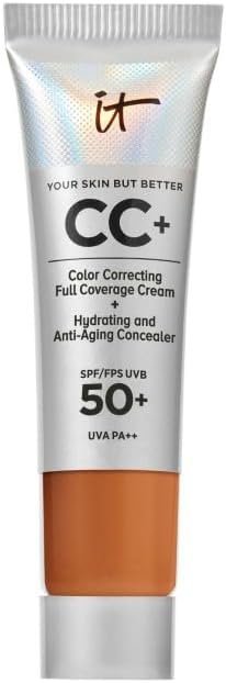 Crème, Fond de Teint Haute Couvrance SPF 50, Correcteur de Teint & Sérum Anti-Âge, Formulé avec Niacinamide & Acide Hyaluronique, Fini Naturel, Pour Tous Types de Peau, 12 ml, Rich