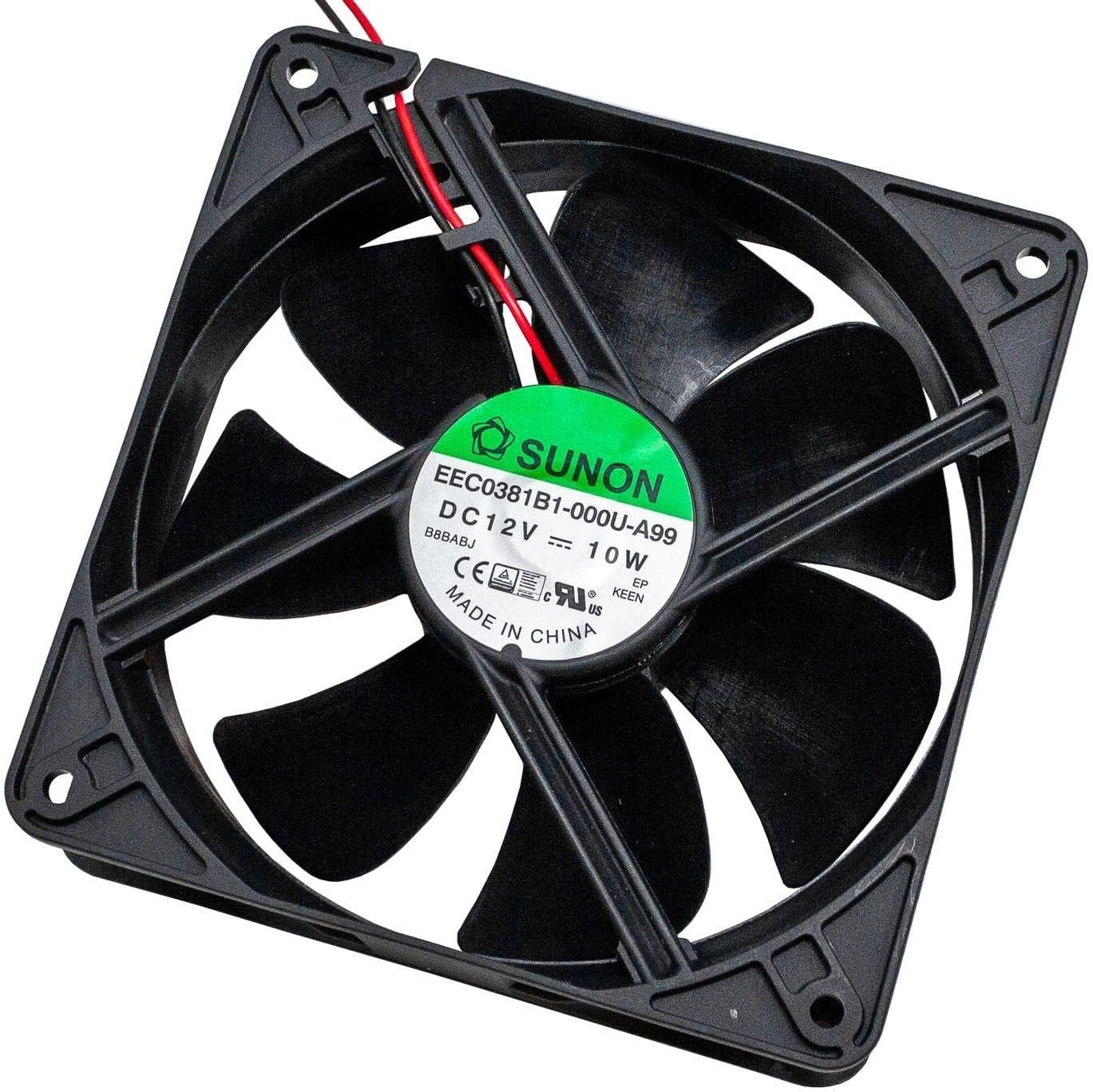 Fan Ventilateur 12V DC 9,6W 120x120x38mm 234,4m³/h 3100U/Min 234,4m³/h Sunon EEC0381B1-A99