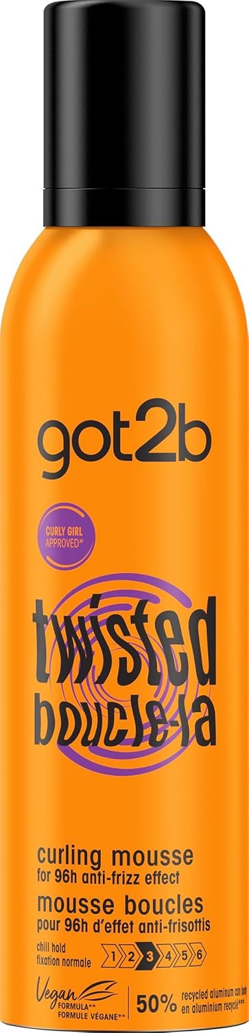 Mousse Coiffante Cheveux - Définition des Boucles - Anti-Frisottis - Ondulés à Bouclés - Aérosol 250 ml