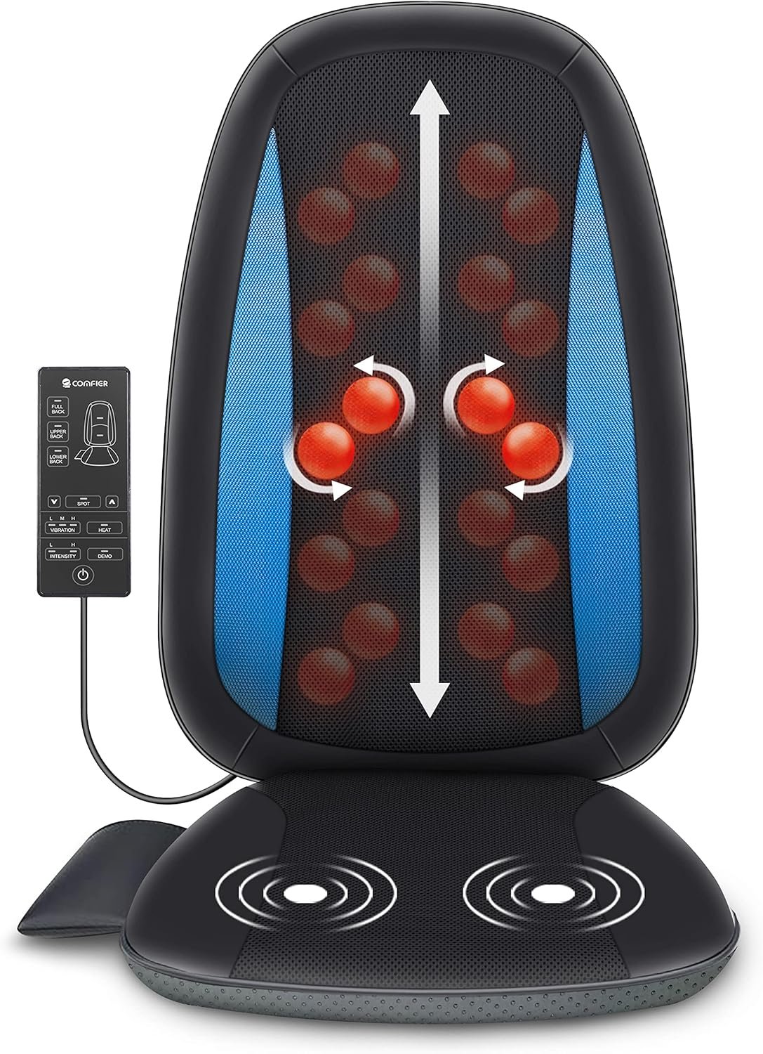 Masseur de Dos Shiatsu avec Chaleur- fauteuils massage&siège massant pour le soulagement complet de la fatigue, masseur de corps électrique, Cadeau Homme&Femme