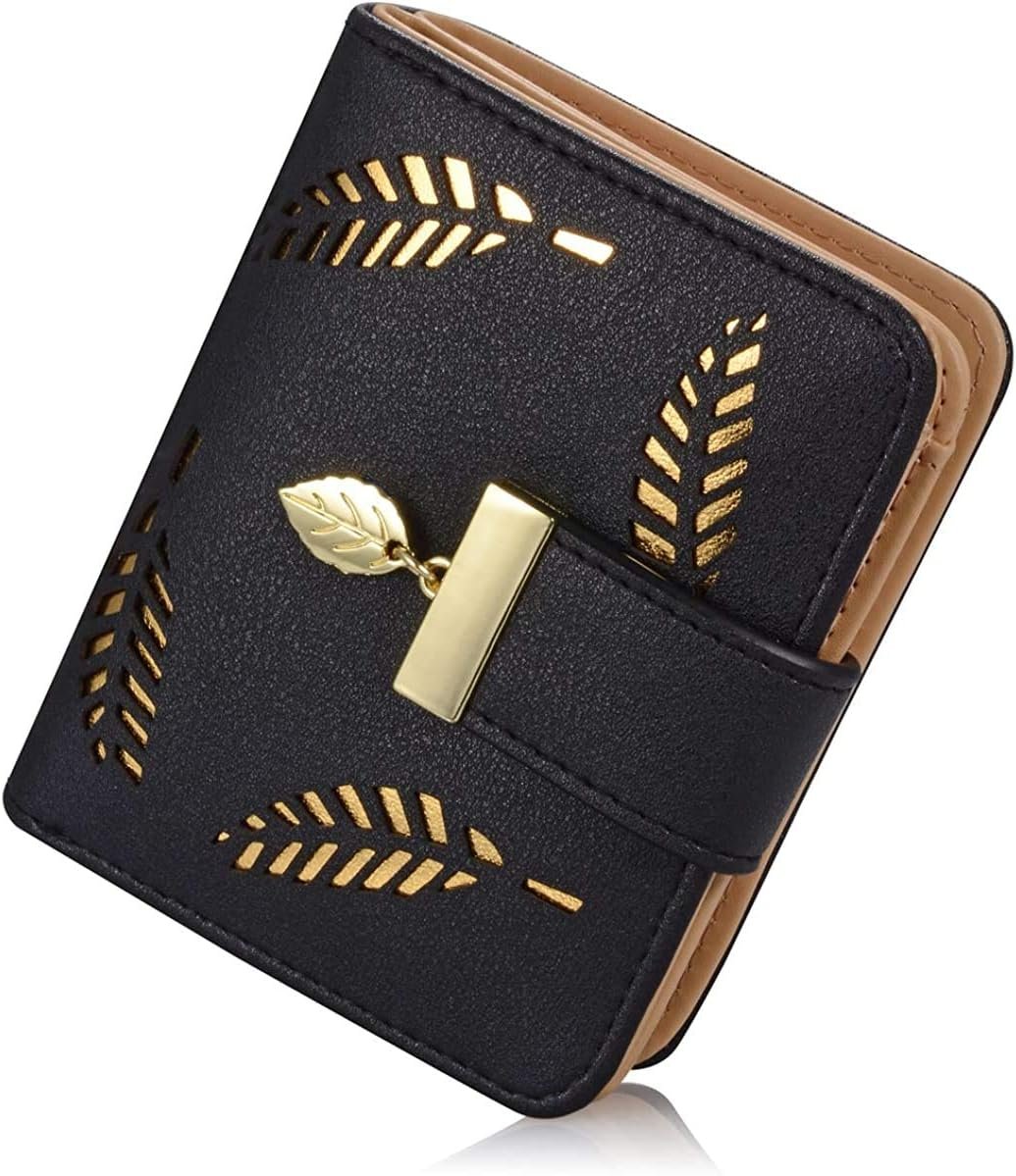 Portefeuille pour Femme, Petit Porte Monnaie Cuir Pliable avec Titulaire de la Carte de crédit Cash ID, zippé avec des Cadeaux