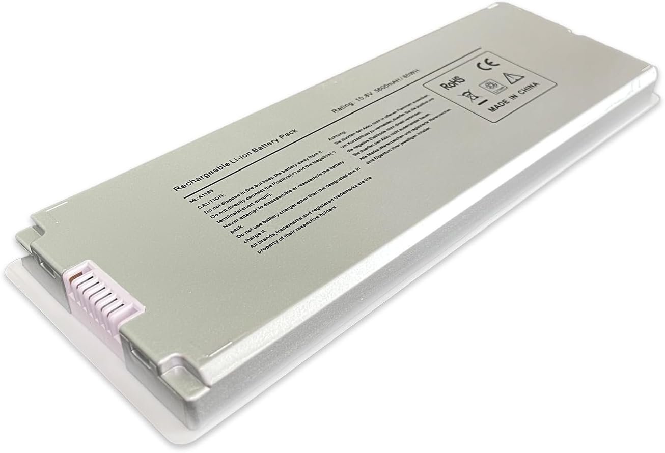Batterie 10,8 V – 5600 mAh pour Apple MacBook 13" A1181 / A1185 – Compatible modèles mi-2006, fin 2006, mi-2007, fin 2007, début 2008, fin 2008 et début 2009