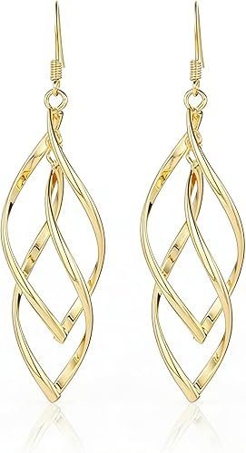 Boucles d'oreilles en or pour les femmes Boucles d'oreilles hypoallergéniques pour fille Gold Bijoux Cadeaux