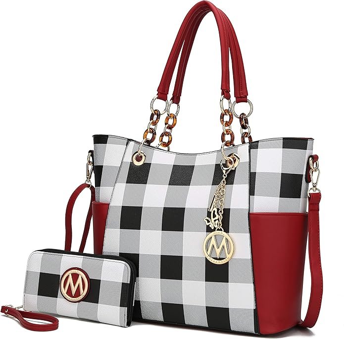 MKF Collection Tote Bag for Women, Handbag Set with Wallet-Top-Handle Bag Vegan Leather Purse by Mia K