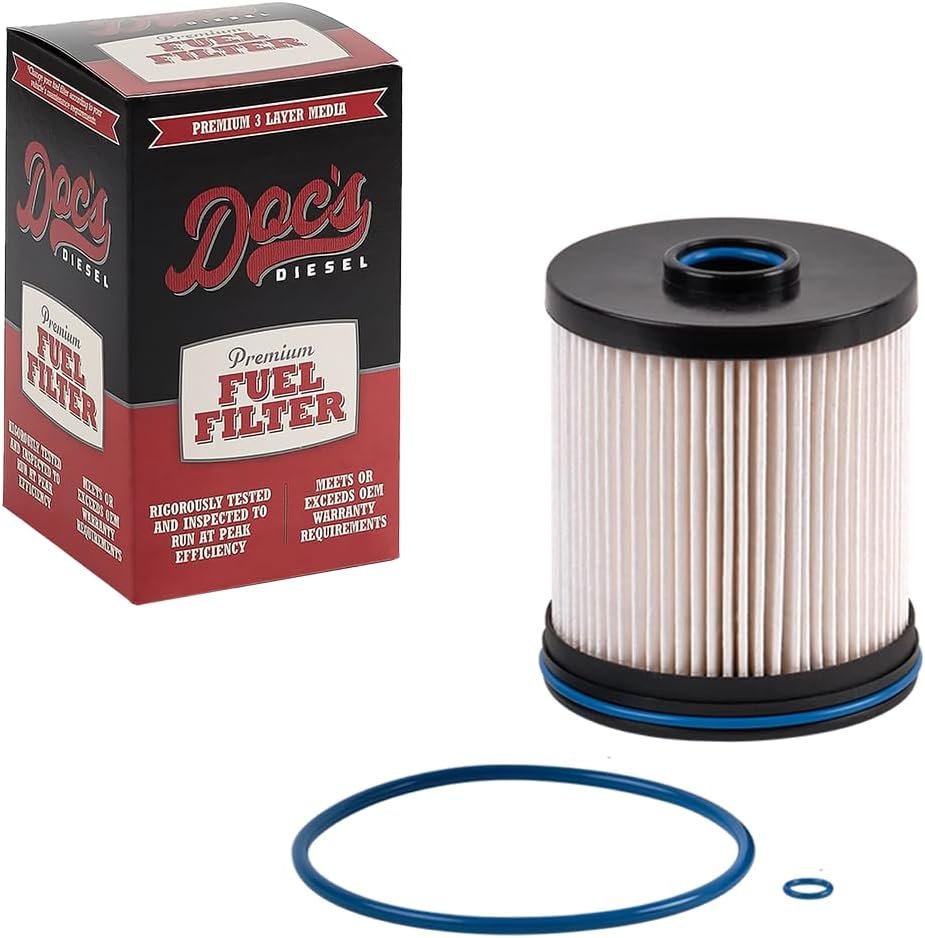 Le filtre à carburant diesel de Doc's convient à 6.6L Duramax Chevrolet/GMC 2500HD 2017-2026 Les Tests Indépendants Le Fixent À 98,13 Pour Cent D'efficacité Jusqu'à 3 Microns