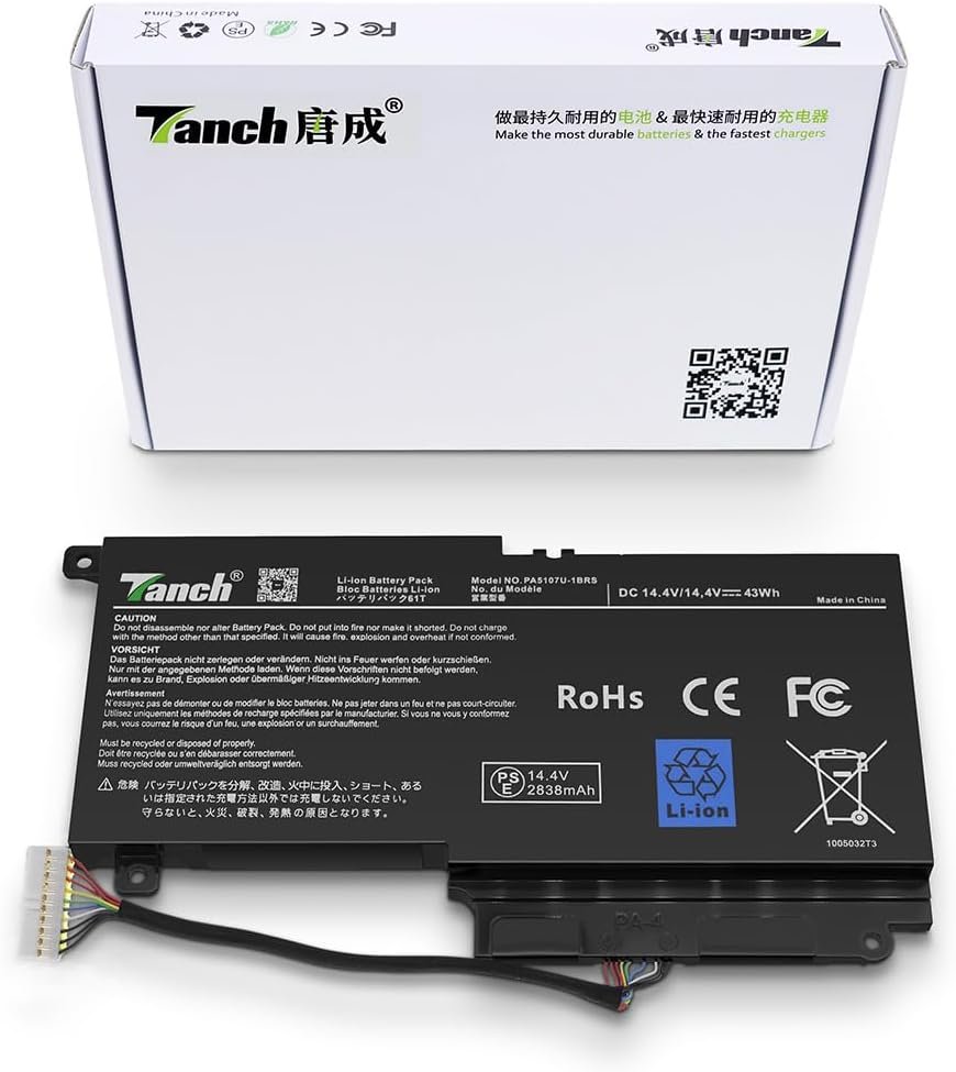 Batteries d'ordinateur Portable pour PA5107U-1BRS 14.4V 2838mAh 43Wh