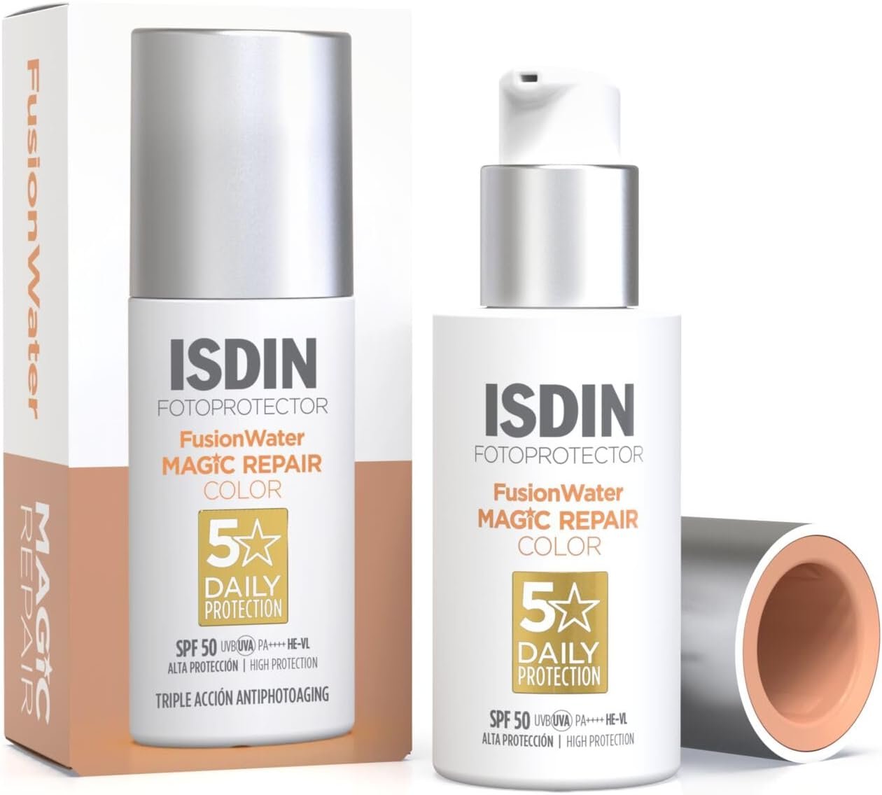 Fusion Water MAGIC Repair SPF 50 (50 ml) | Crème Solaire Visage Triple Effet Anti-âge | Protection Invisible, Hydratante, Safe-Eye Tech