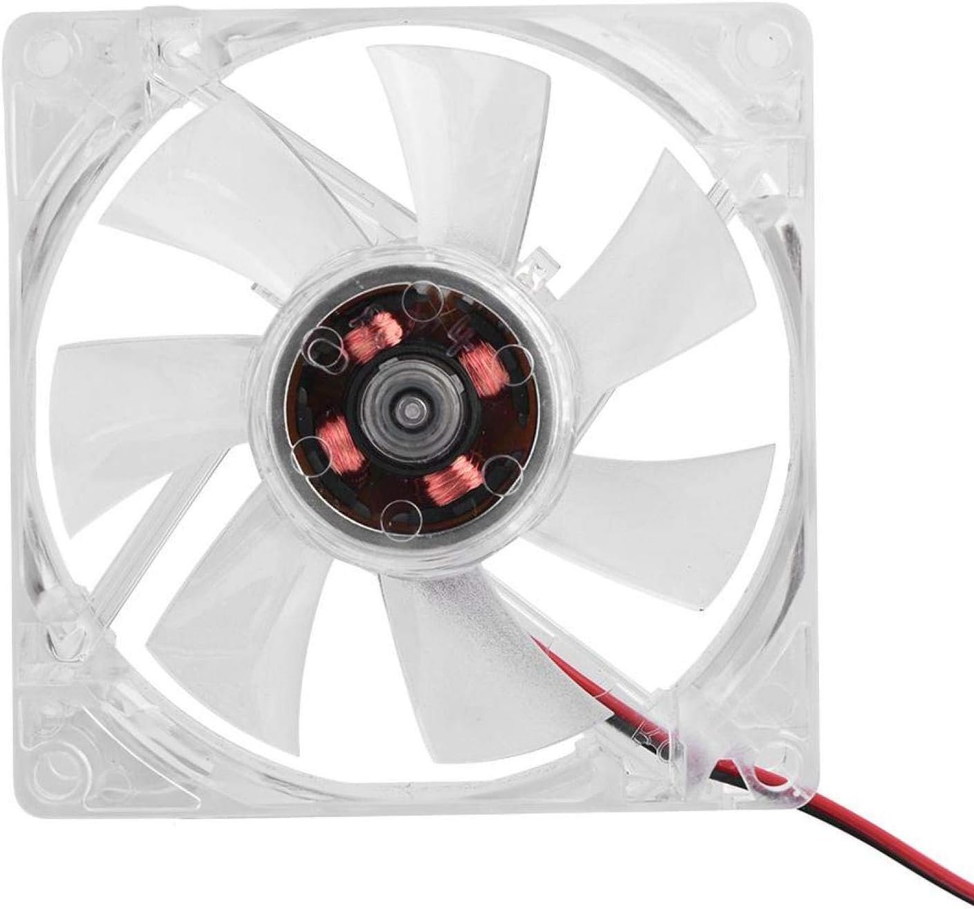 Ventilateur de boîtier PC 80 mm, ventilateur de châssis à LED 8 cm, lumière LED 12 V 4 broches, ventilateur de refroidissement de boîtier PC muet, refroidisseur d'ordinateur(Noir)