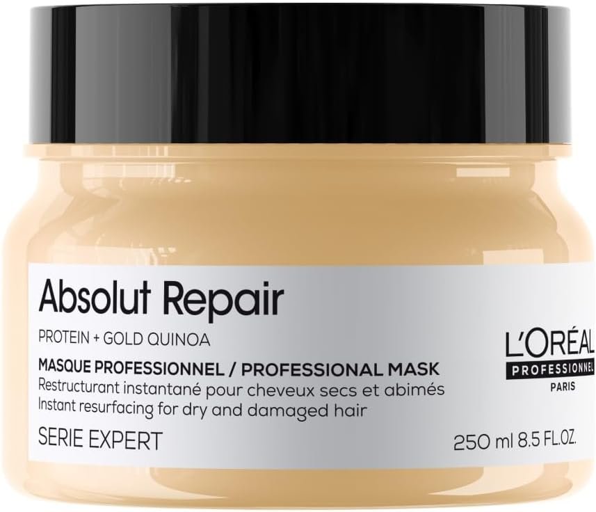 Cheveux Secs & Abîmés - Absolut Repair - Nourrit & Répare la Fibre, Protège & Apporte Brillance - Enrichi en Protéines de Blé