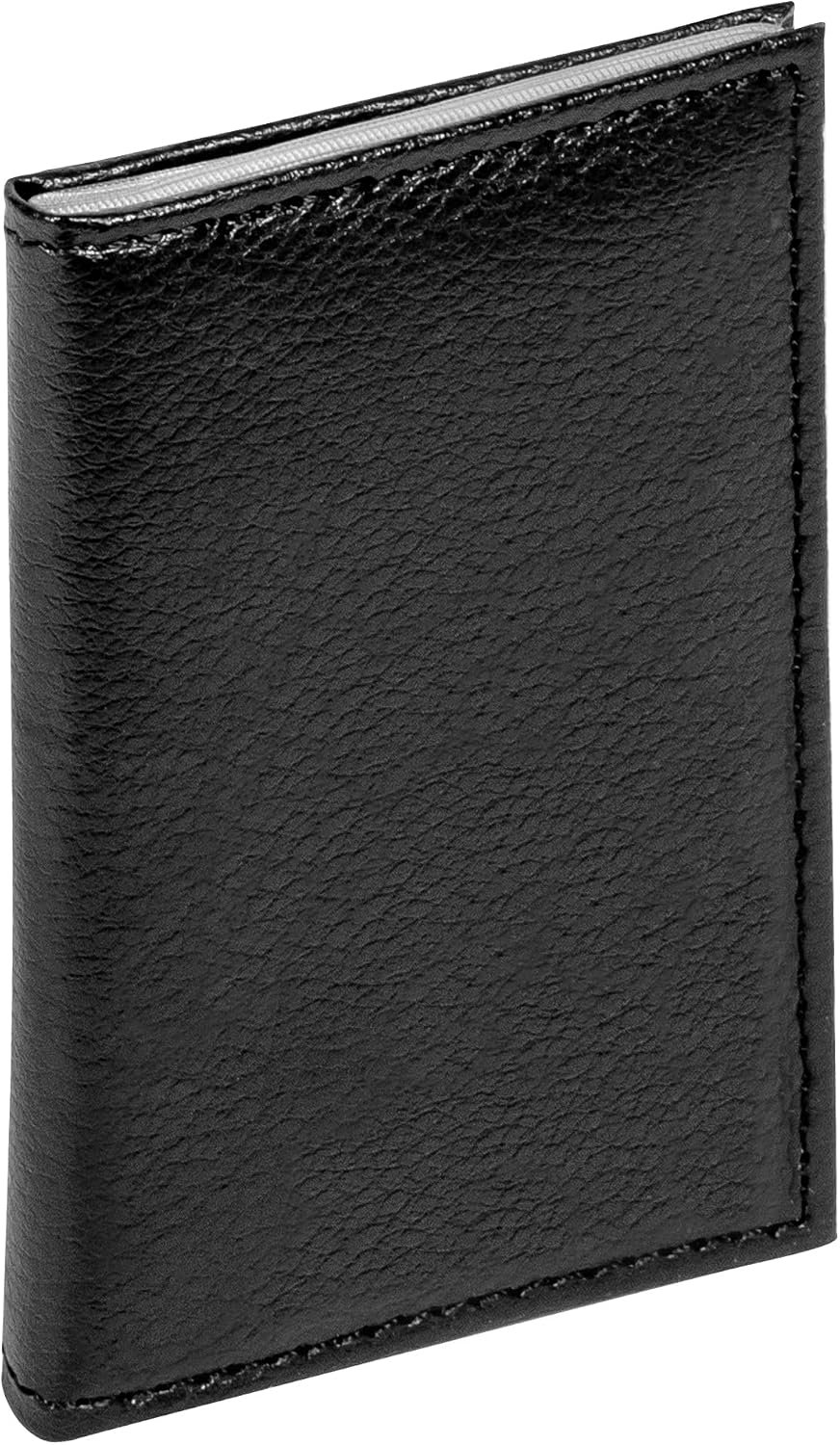 Étui en Cuir pour Cartes Bancaires Noir avec 8 Pochettes