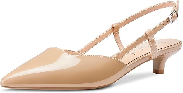 Femmes Bas Kitten Aiguille Talon Heel Fermé Pointu Bout Escarpins Lanières Cheville Slingback Boucle Mariage Bureau Cute Sandales Chaussures