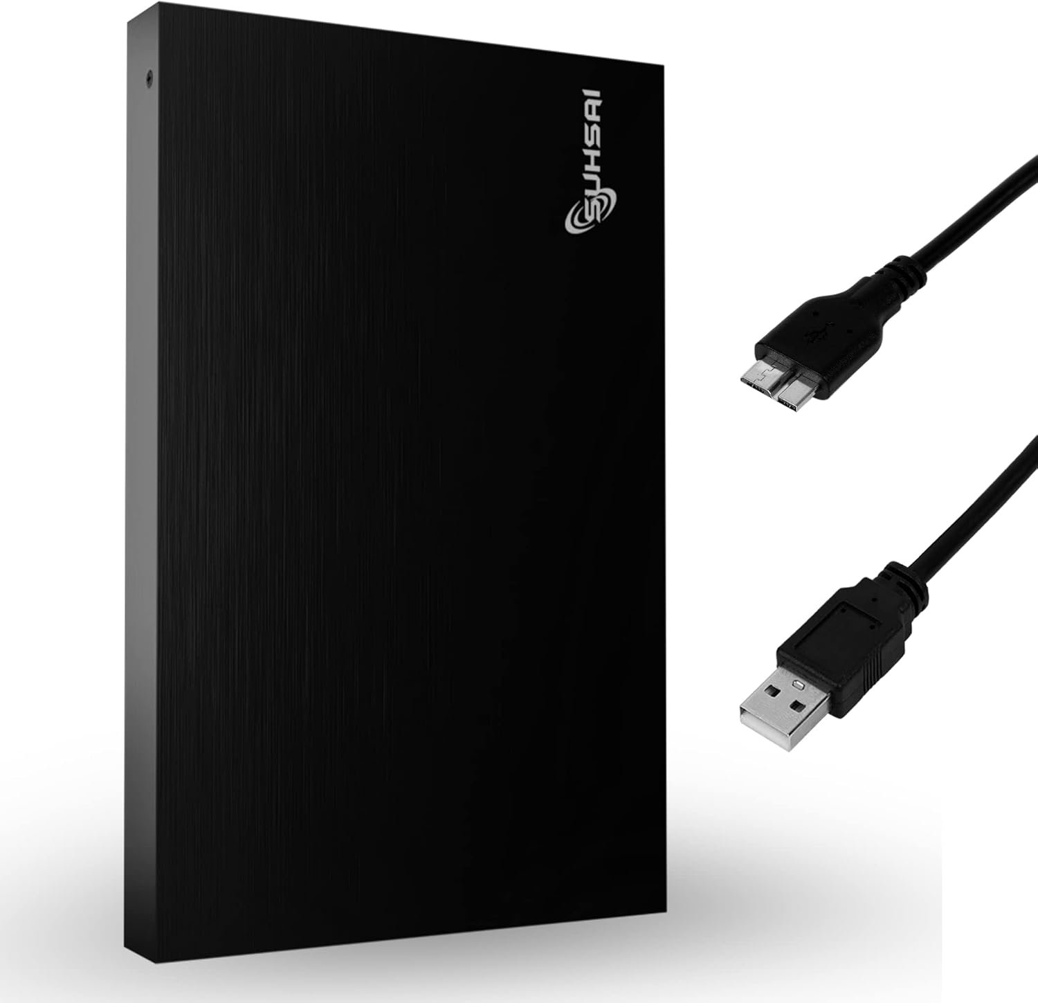 Disque Dur Externe Portable 1 to 2,5" USB 3.0 pour PC - Noir Disque dur de stockage de données, compatible avec ordinateurs portables, PC, Mac, Windows et consoles de jeux