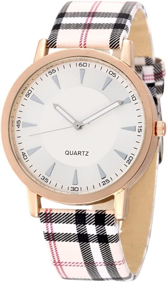 Montre-Bracelet pour Femme, élégante Montre à Quartz analogique pour Femme avec Bracelet en Cuir
