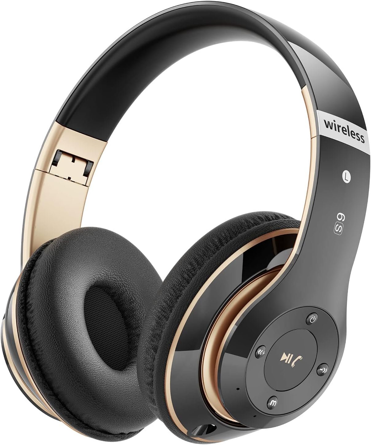 Casque Bluetooth sans Fil, Casque Bluetooth Supra-auriculaire avec 6 Modes d'égalisation, Casque sans Fil 65 Heures avec Microphone HD Intégré, FM, SD/TF pour l'extérieur, Le Transport