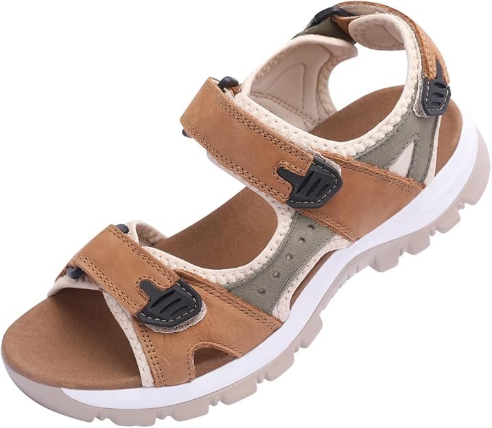 Sandales en Cuir pour Femmes - Randonnée et Sport d'Extérieur SL256EU