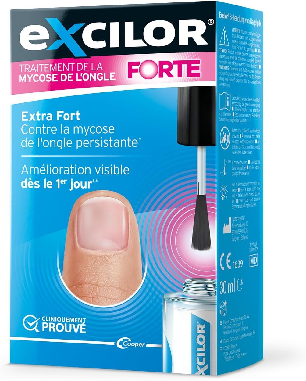 Traitement de la Mycose De l’Ongle - Contre la Mycose de l'ongle Persistante- Application Facile Au Pinceau - Sans Limer - Cliniquement Prouvé - 30 ml