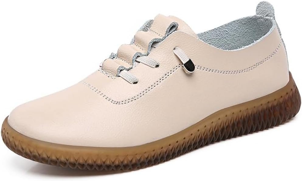 Mocassins et Loafers Femme Confortable en Cuir Derbies Femme Souple Plat Chaussures de Décontractées Simple Femme