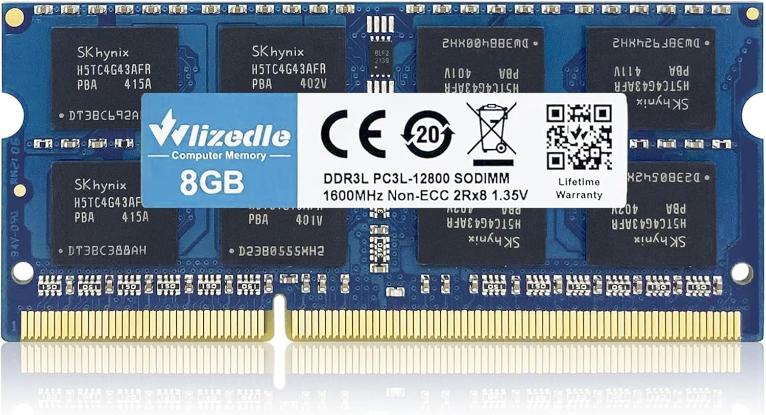 8Go DDR3/DDR3L Laptop Mémoire RAM 1600MHz CL11 SODIMM Module de Mémoire PC3-12800/PC3L-12800 204-Pin 1,35V/1,5V Notebook Memory Upgrade pour Ordinateur Portable