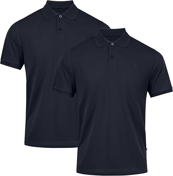 Polos Homme, Coton Bio, Coupe Classique, Lot de 2