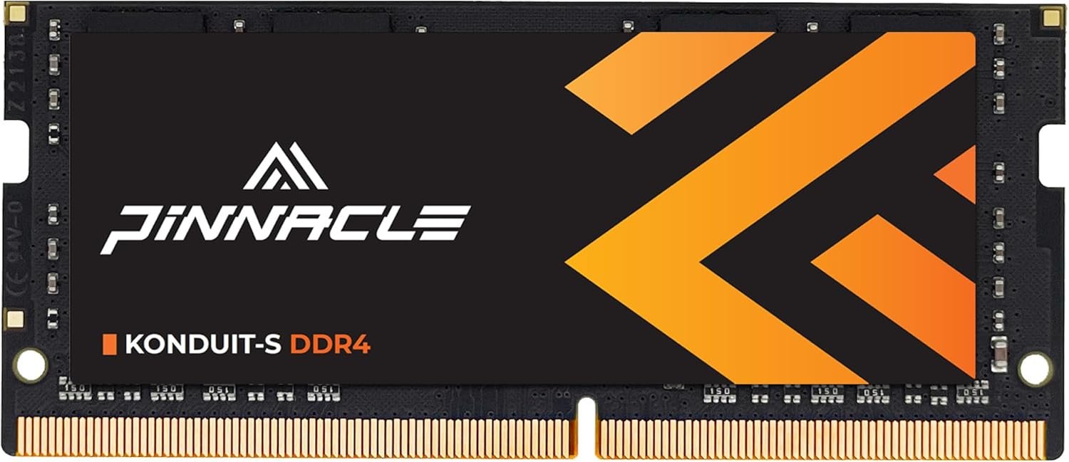 Pinnacle 16Go DDR4 3200 MHz (ou 2933 MHz ou 2666 MHz) PC4-25600 Non-ECC Unbuffered 1,2 V CL22 2Rx8 Dual Rank 260 Pin SODIMM Ordinateur Portable Notebook PC Mémoire RAM