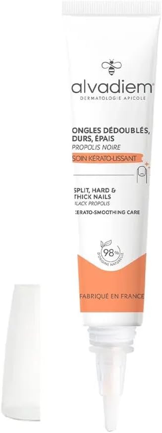 Soin Ongles Kérato-Lissant Ongles Durs, Épais, Abîmés | Affine, Lisse et Restructure | Propolis Noire et AHA Libération Prolongée | Fabriqué en France, Testé Dermatologiquement | 10 ml