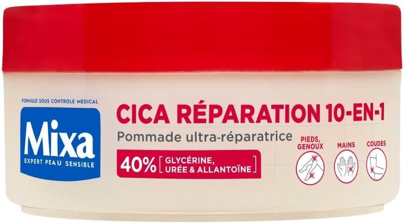 Mixa Expert Peau Sensible - Pommade Ultra-Réparatrice Cica Réparation 10-en-1 - 150ml
