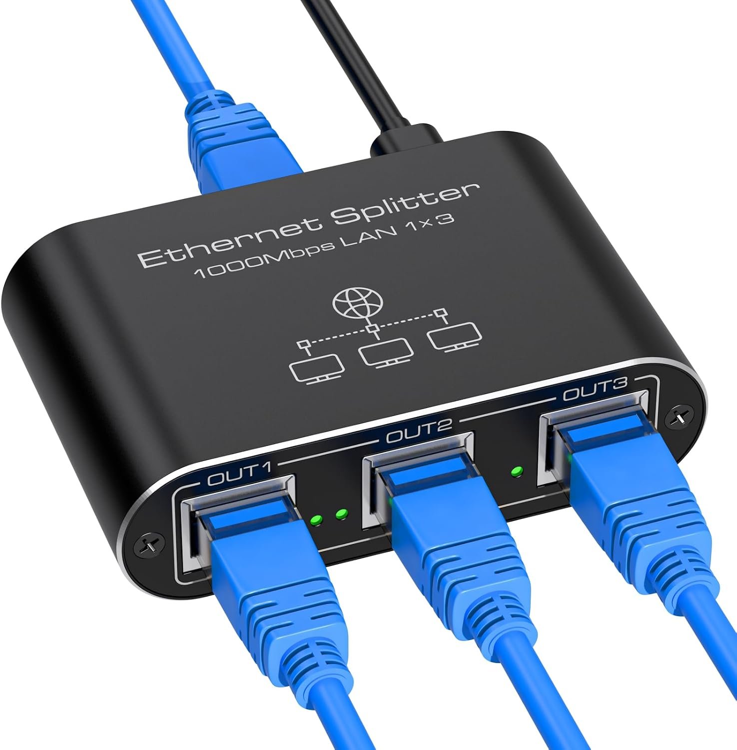 Switch Ethernet 1 à 3 1000Mbps Multiprise RJ45 Network Network Splitter Ethernet Répartiteur Pour Les Ordinateurs Les Routeurs et Les Décodeurs