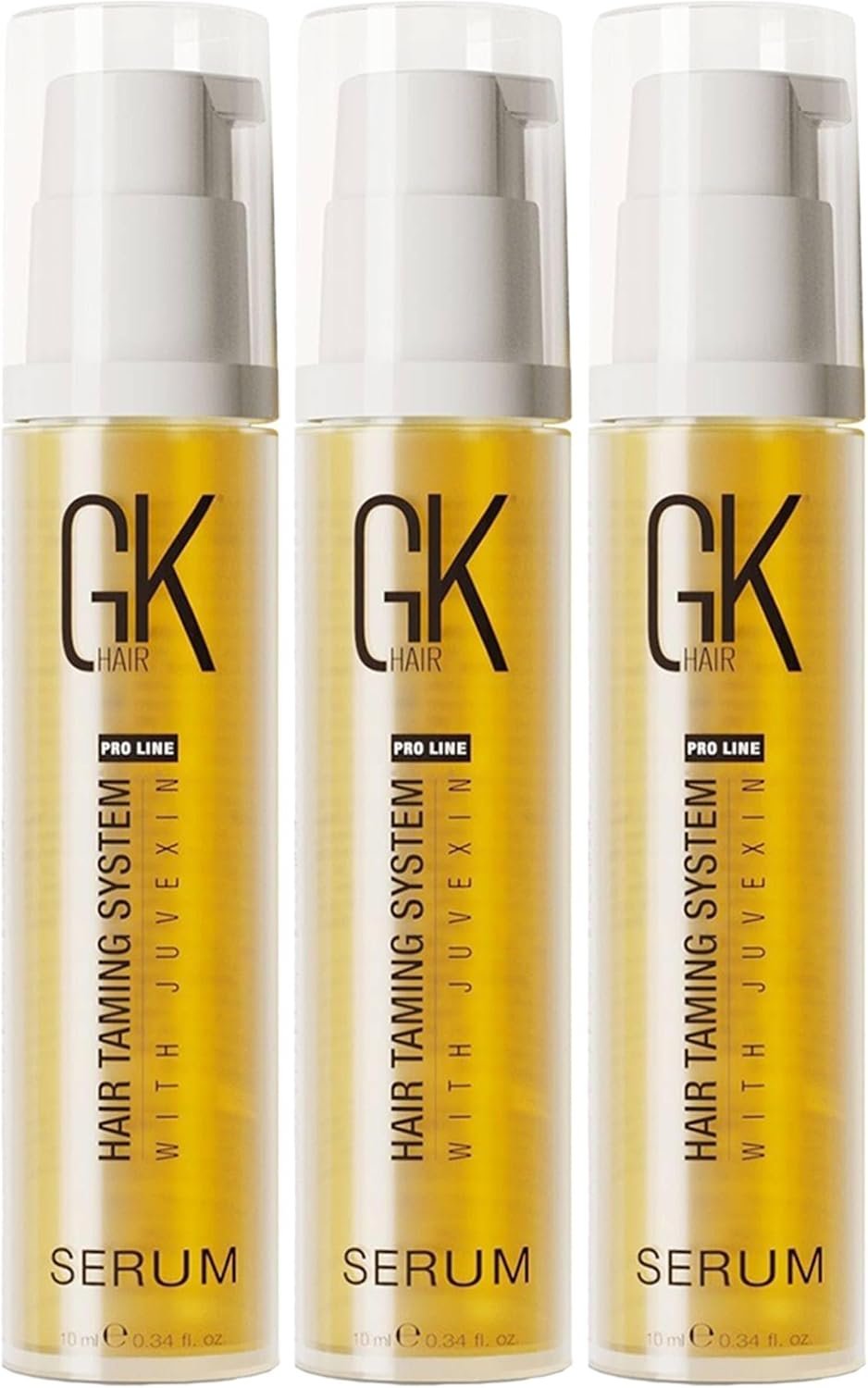 Lot de 3 sérums anti-frisottis à la kératine de voyage - Huile d'argan bio végétalienne - Traitement lissant et fortifiant - Hydratant - Protection contre la chaleur - Réparation de brillance