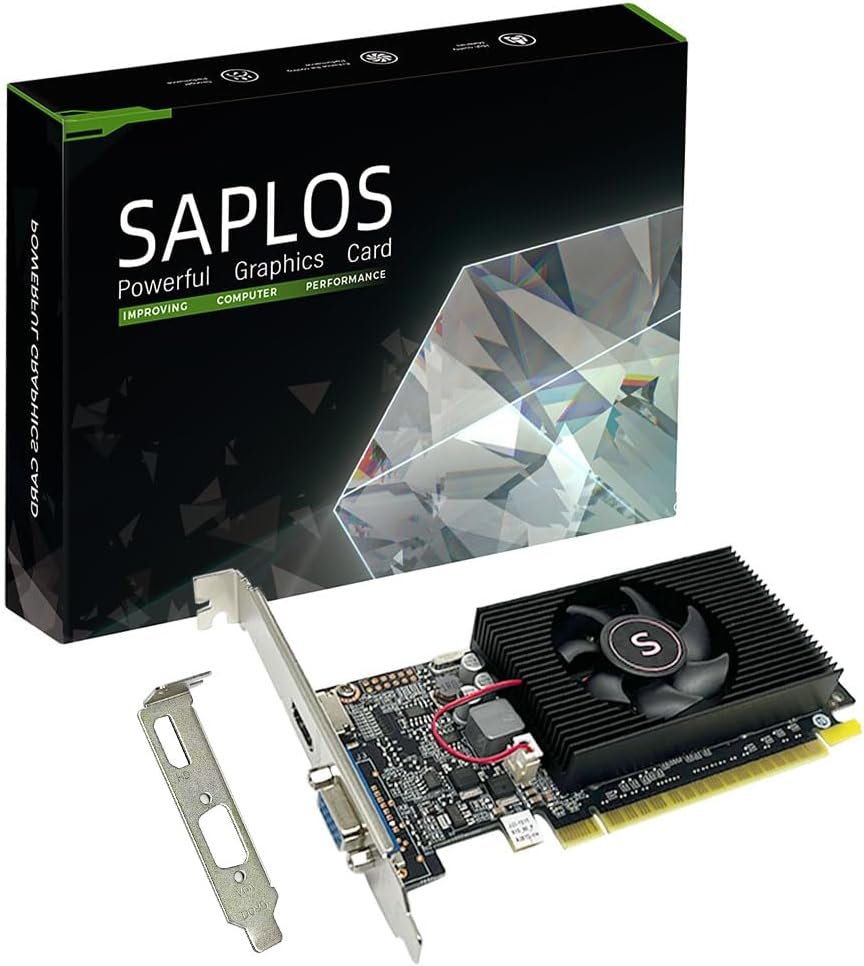 Carte graphique NVIDIA GeForce GT 610 – 2 Go DDR3, interface mémoire 64 bits, sorties VGA et HDMI, format Low Profile, interface PCI Express x16, compatible DirectX 11