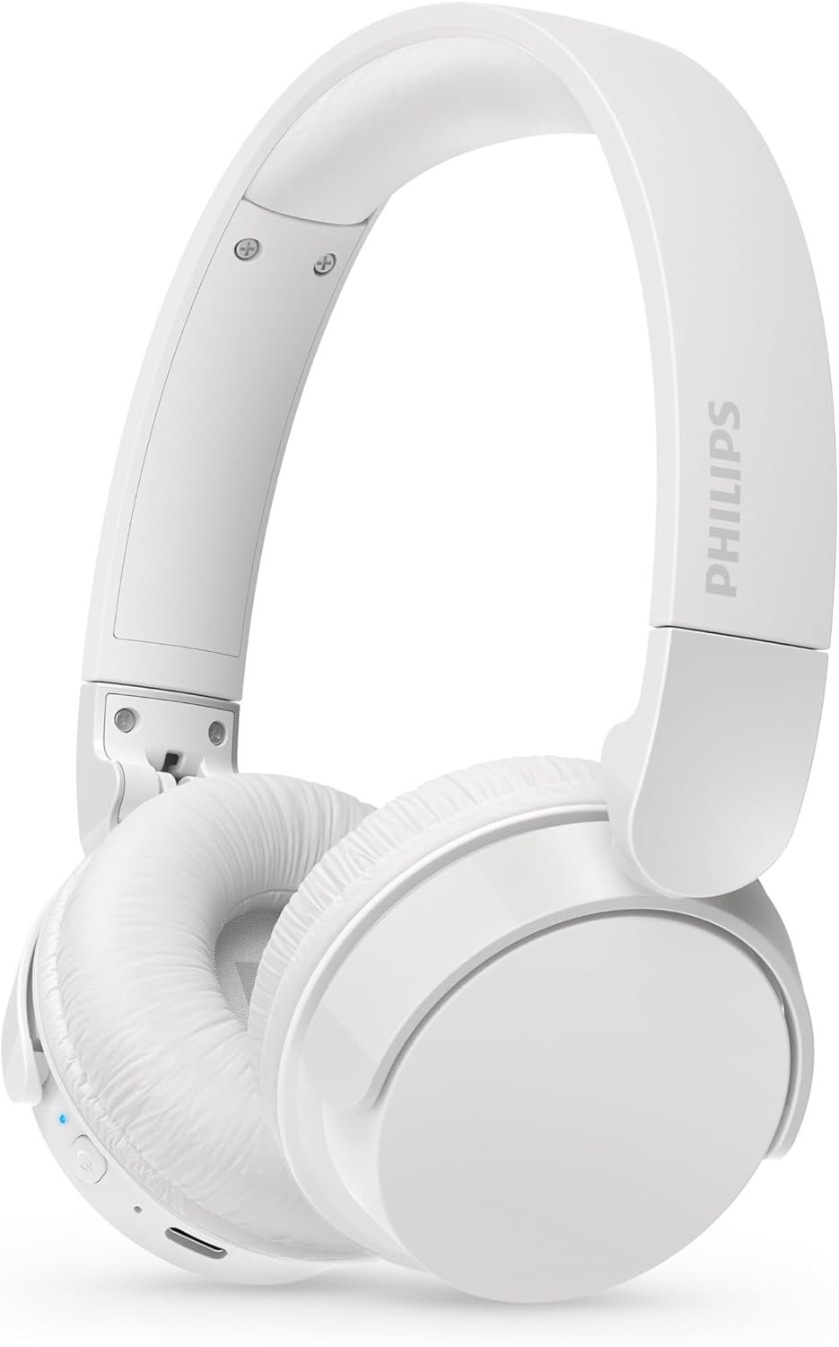 PHILIPS TAH4209WH Casque sans Fil Supra-aural Bluetooth léger, Isolation phonique Passive, 55 Heures d’autonomie, Son Naturel, appels clairs, Basses dynamiques, Recharge en 2 Heures Via USB-C - Blanc