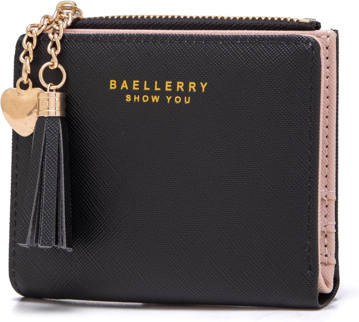 Portefeuille pour Femme, Petit Porte Monnaie Cuir pour Femme Court Lisse et Souple Portefeuille Femme avec Emplacements de Carte et Zippé Pochette à Monnaie