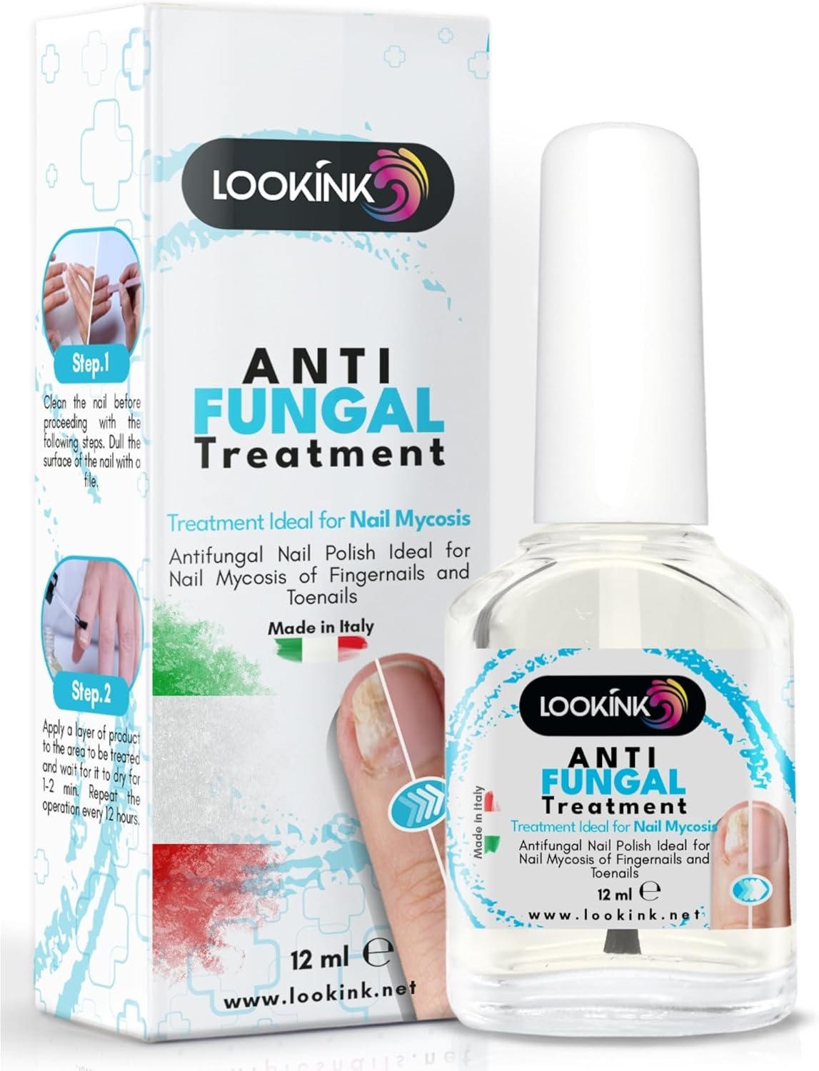 Vernis Mycose Ongles des Pieds e Mains 12 ml - Antimycotique pour ongle, Produit Efficace pour Ongles Jaunes - Soin des Pieds contre Mycose des Ongles - Vernis Anti-Mycose Pied