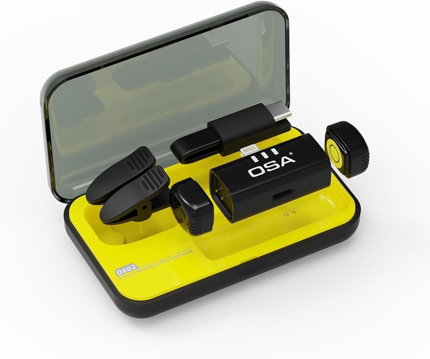Microphones Cravate Professionnels sans Fil pour iPhone iPad, Plug-Play Microphone à Clipser Revers avec Réduction du Bruit pour Enregistrement vidéo, Vlog, Youtube (Lightning/ 2MIC)