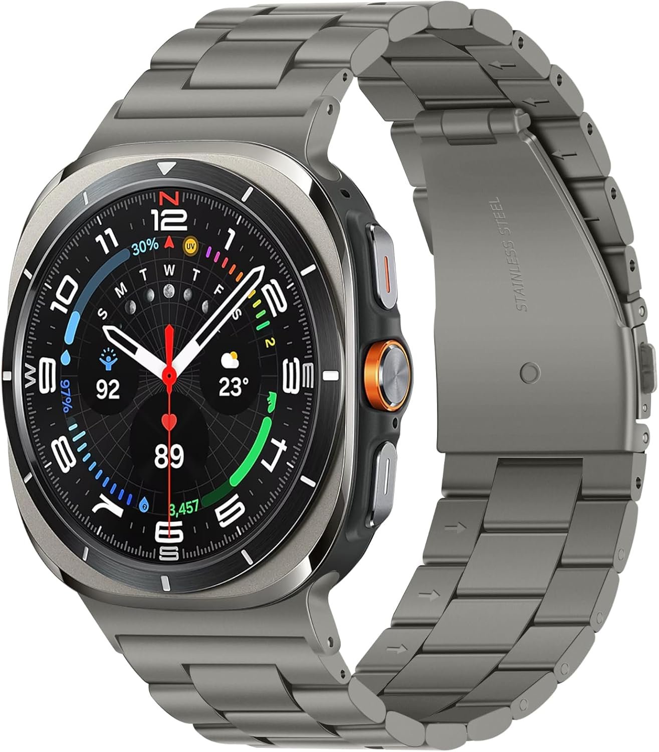 Bracelet Samsung Galaxy Watch Ultra 2025/2024 47mm, Bracelet de Remplacement Métal D'espace pour Galaxy Watch Ultra 47mm, 22MM, Titane