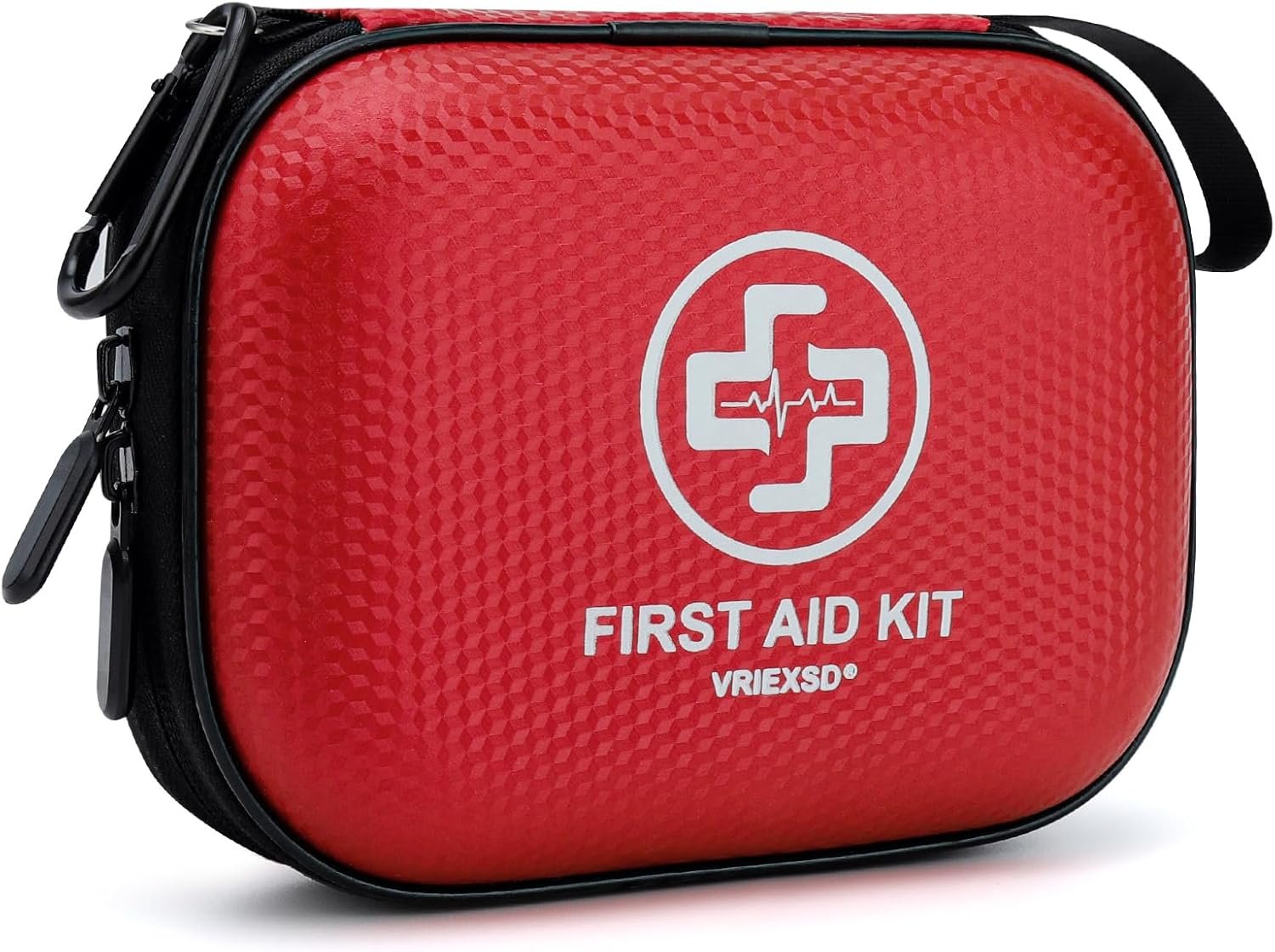 Mini First Aid Kit - 150 Piece Small Waterproof EVA Hard Shell Case