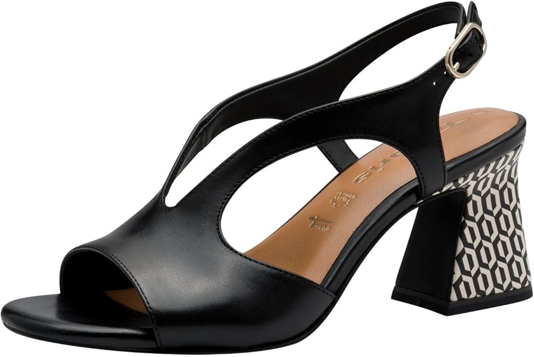 Sandale Femme Tamaris à Talon Bloc en Cuir