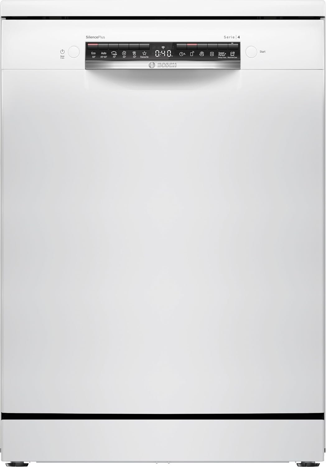 SMS4EMW01F, Série 4, Lave-vaisselle 60 cm, Pose libre, Blanc [Classe énergétique C]