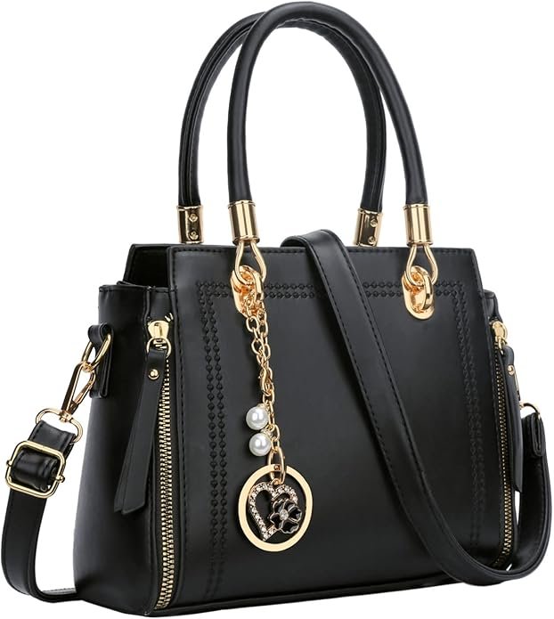 KKXIU Stylish Women Satchel Purses and Handbags Vegan Leather Top Handle Shoulder Crossbody Bag
