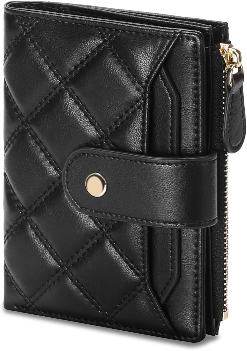 Portefeuille Femme Porte Monnaie Femme Court Blocage RFID Porte Feuilles pour Femme Cuir avec 9 Emplacements Cartes et Zippé Pochette à Monnaie