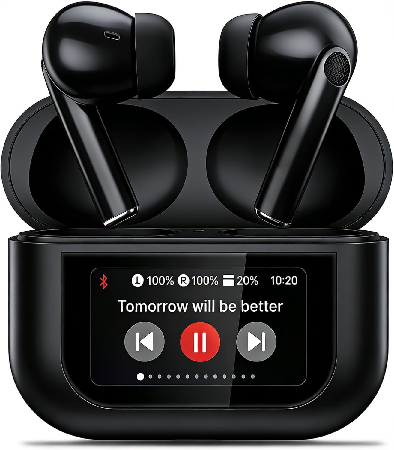 Écouteurs Bluetooth sans Fil, Earbuds Écouteurs (Noir) | Écouteur Intra Auriculaire, Oreillette Bluetooth 5.4 HiFi, Casque Anti Bruit 13 Fonctions, Écran Tactile, pour iOS et Android