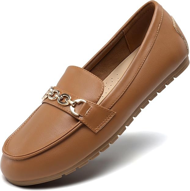 Mocassin Femme Confortables à Enfiler, Chaussures Plates Décontractées Légères pour Travail, Marche, Voyage et Loisirs