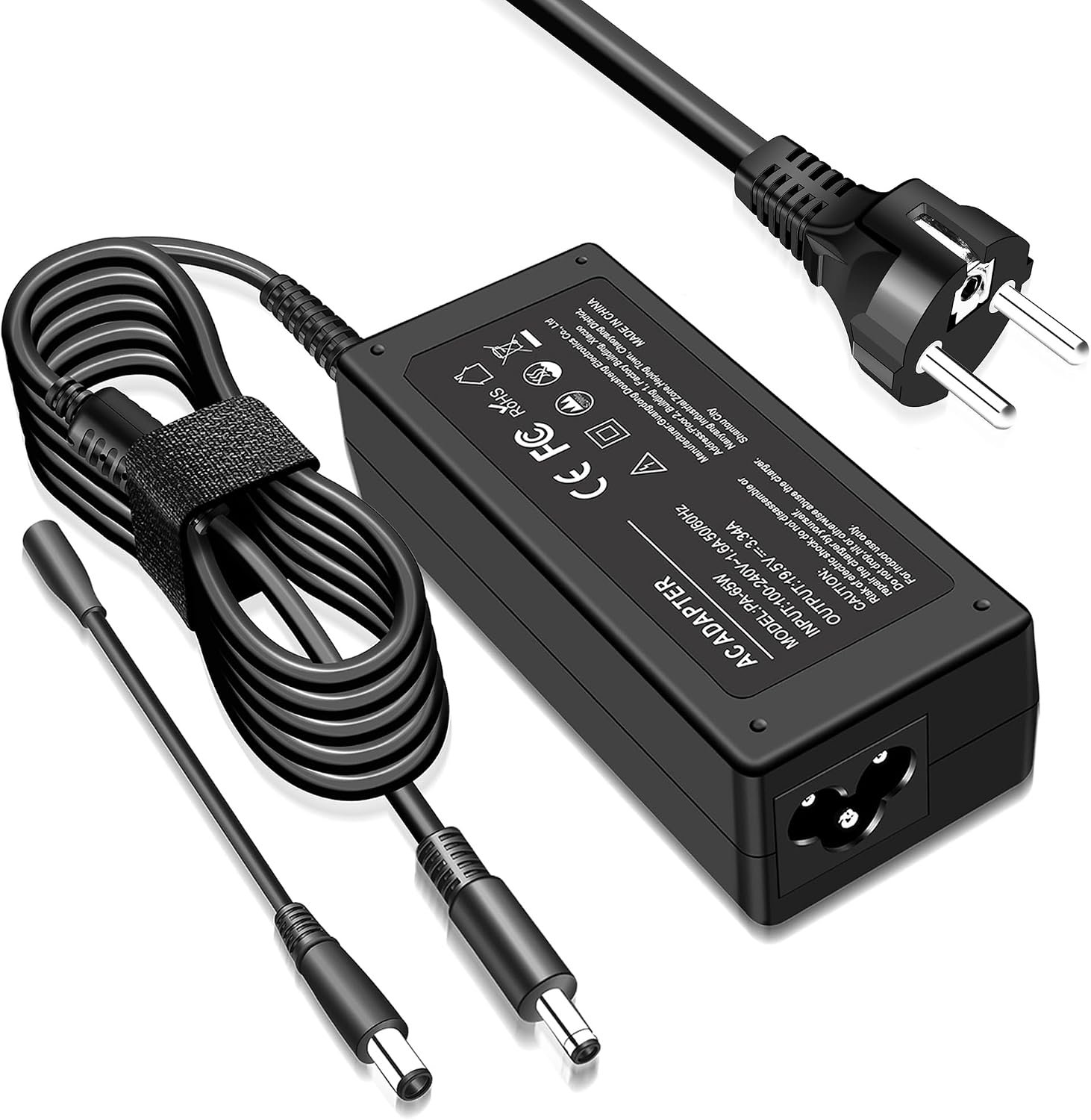 Chargeur secteur 65W pour Dell Inspiron, Latitude & Vostro – Compatible Inspiron 11, 13, 14, 15 et 17 pouces, séries 3000, 5000 et 7000, modèles 3501, 3505, 3511, 3515, 3567, 3793, 5491, 5567, 5558 et 7773 – Latitude 3420, 3520, 3510, 7280 et 7480 – Vostr