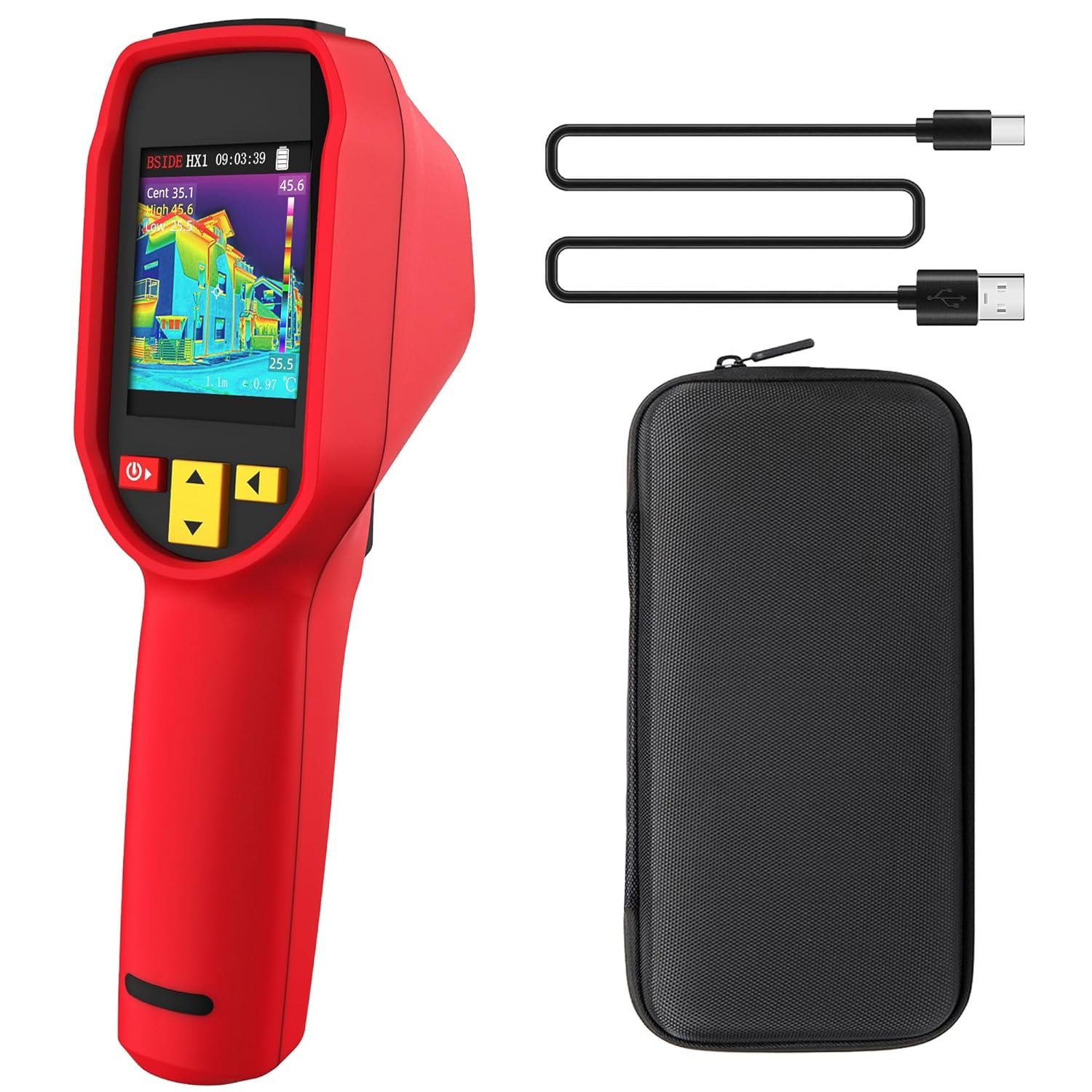 Caméra Thermique Infrarouge 240x240 Résolution IR Caméra Thermique Portable 15 Palettes Couleurs 25Hz Taux de Rafraîchissement -20°C à 550°C pour Fuites d'Eau HVAC Réparation Électronique