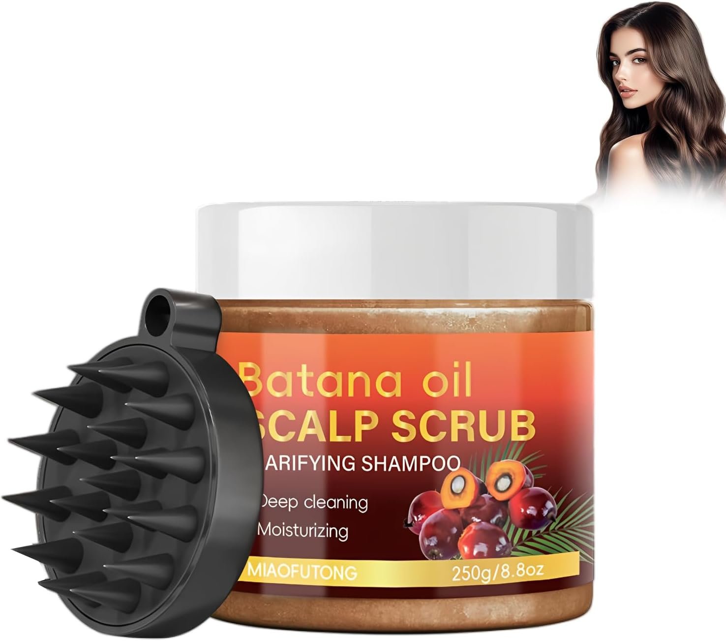 Gommage du Cuir Chevelu, shampooing exfoliant pour cuir chevelu au Batana Huile,Shampoing exfoliant pour cuir chevelu 2 en 1,Démangeaisons,Exfoliant Pour la Croissance Des Cheveux
