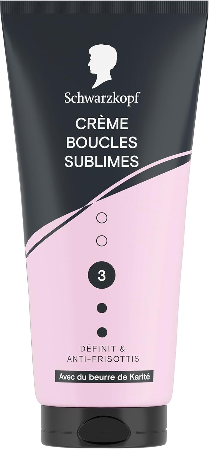 Crème Boucles Sublimes, Definit les boucles, Anti-Frisottis, Formule avec du beurre de Karité, Végane et sans silicone, Fixation normale, Tenue longue durée, 150ml