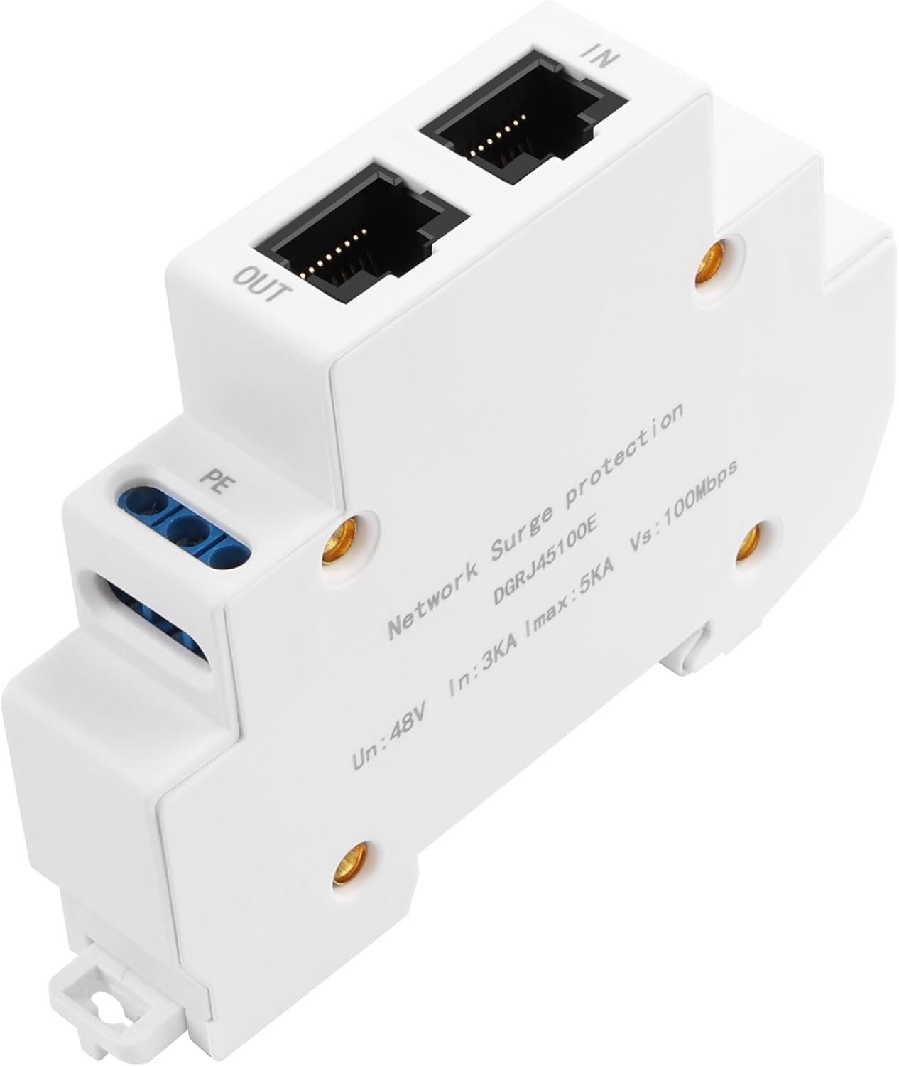 Protection contre les surtensions Ethernet DIN-Rail 100 Mbps POE 1-2-3-6 pour commutateur, routeur, caméra de surveillance, appareil réseau